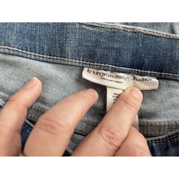 Liz Lange Maternity Distressed Jeggings - Picture 7 of 8